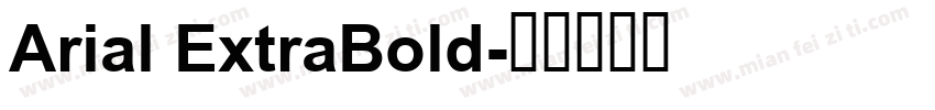 Arial ExtraBold字体转换
